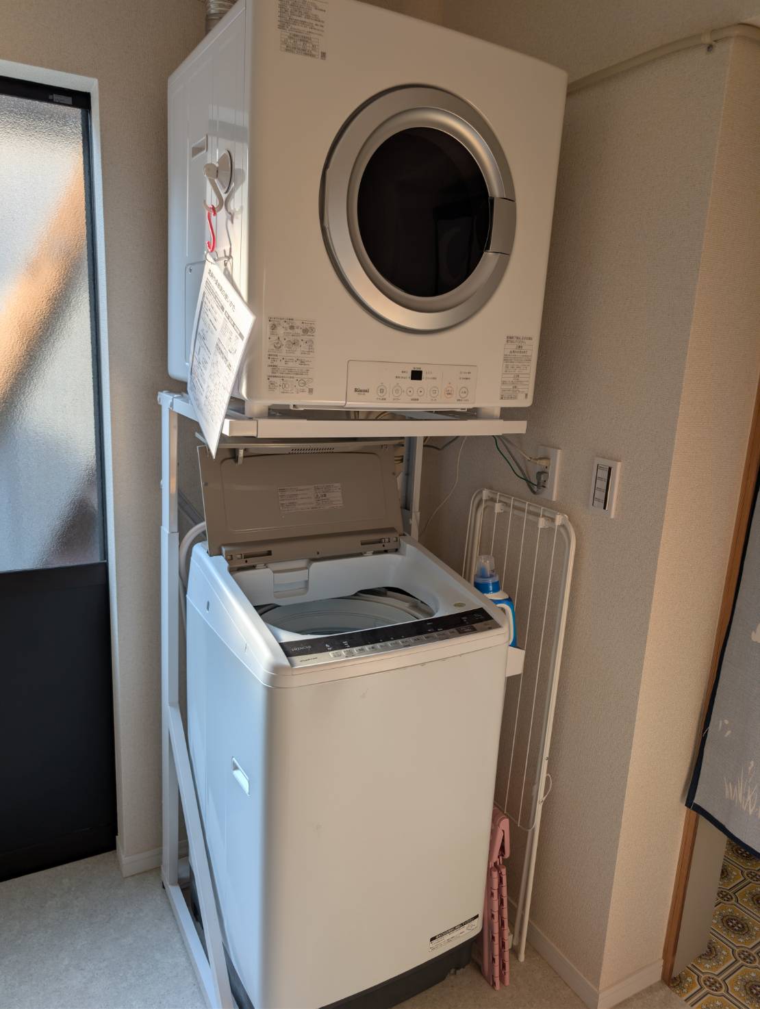 洗濯機とガス乾燥機